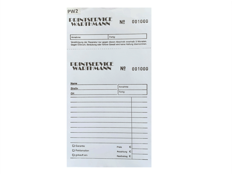 REPARATURTÜTEN 102 (10 X 24 CM) MIT/OHNE IHREM LOGO - Printservice